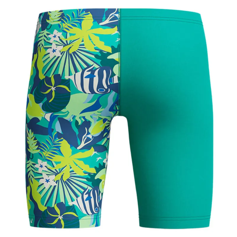 Speedo Boys Digital Allover V-Cut Jammer Turquoise Gem-1