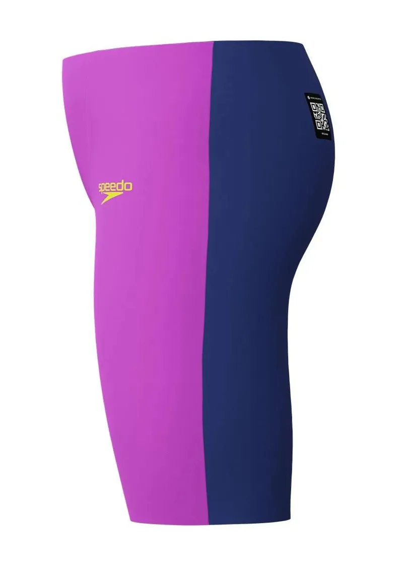 Speedo Boy's Fastskin Endurance+ Max High Waisted Jammer Purple/Navy-3