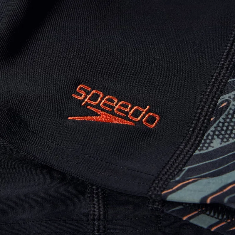 Speedo Boys HyperBoom Panel Jammer Black/Green-2