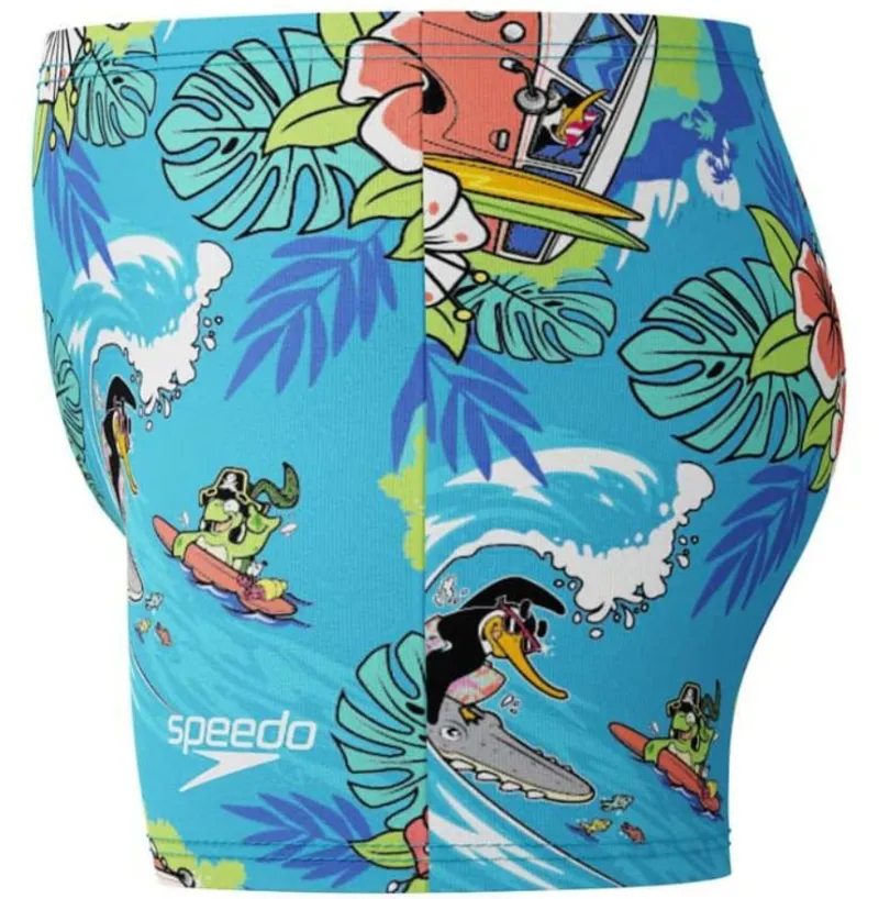 Speedo Boys Learn to Swim Digital Allover Aquashort Picton Blue-7