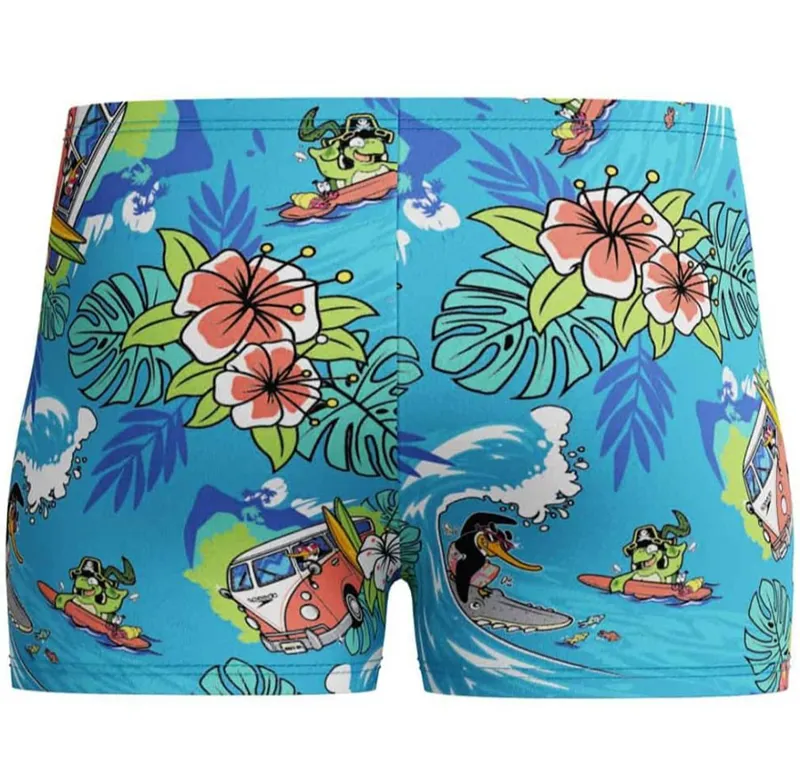 Speedo Boys Learn to Swim Digital Allover Aquashort Picton Blue-1
