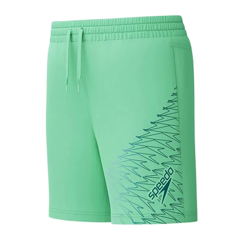 Speedo Boys Medley Logo 15 inch Watershort Alfalfa Green/Deep Emerald-1
