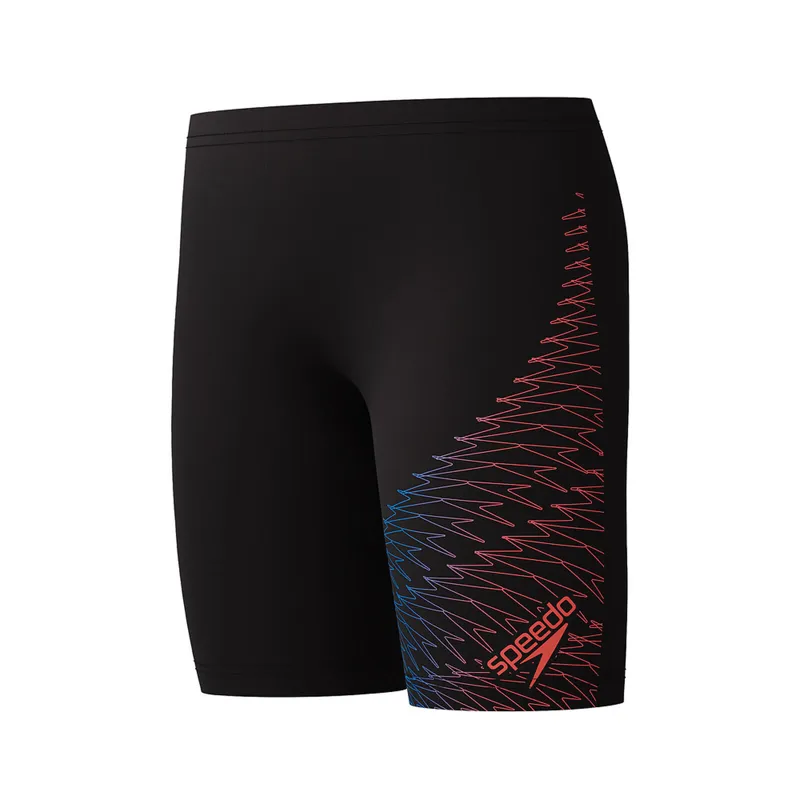 Speedo Boys Medley Logo Jammer Anthracite/Neon Coral