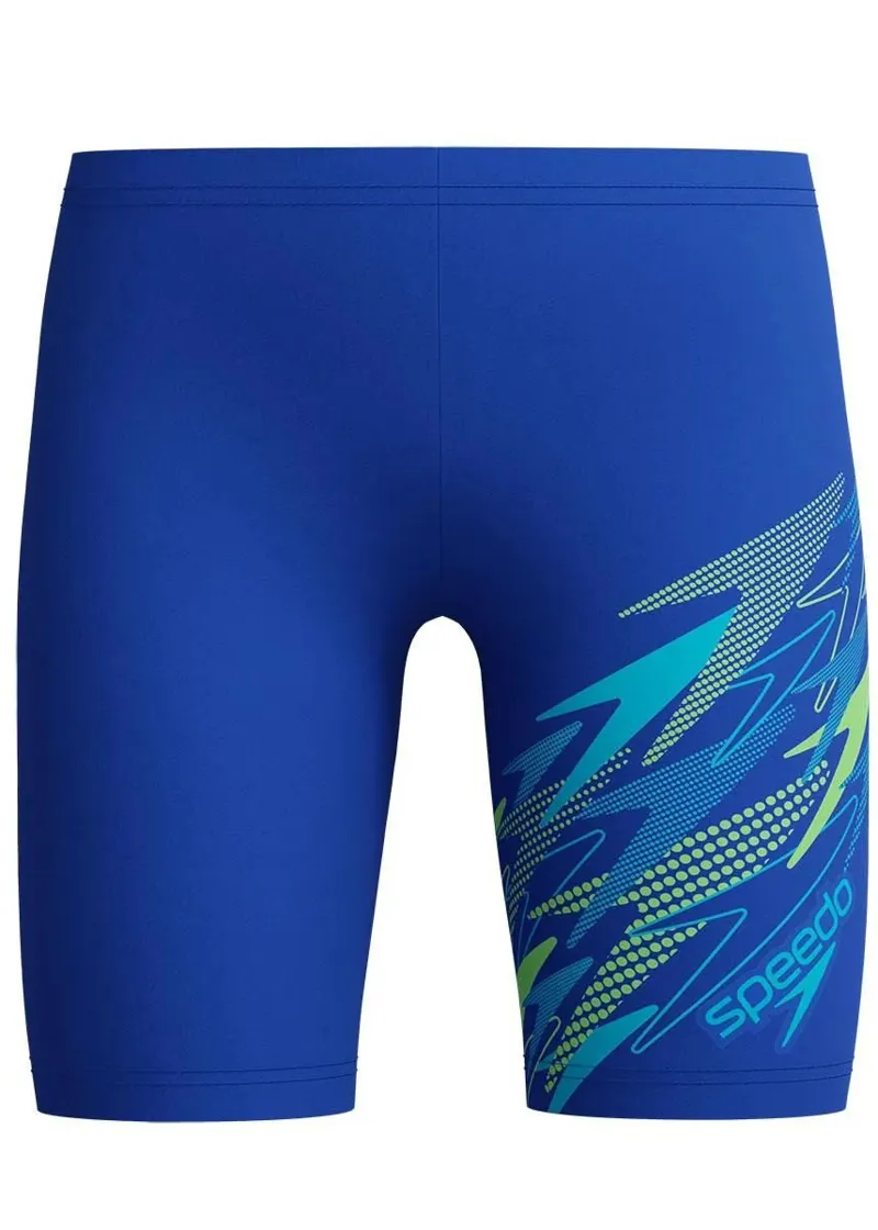 Speedo Boys Medley Logo Jammer Blue/Light Green-1