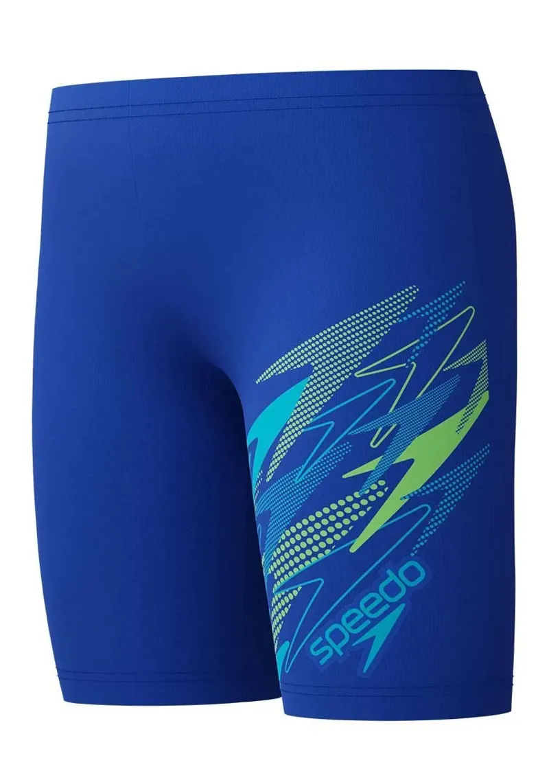 Speedo Boys Medley Logo Jammer Blue/Light Green