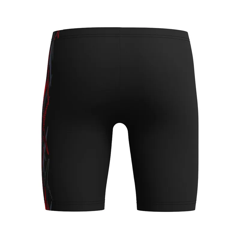 Speedo Boys Plastisol Placement Jammer Black/Red-1