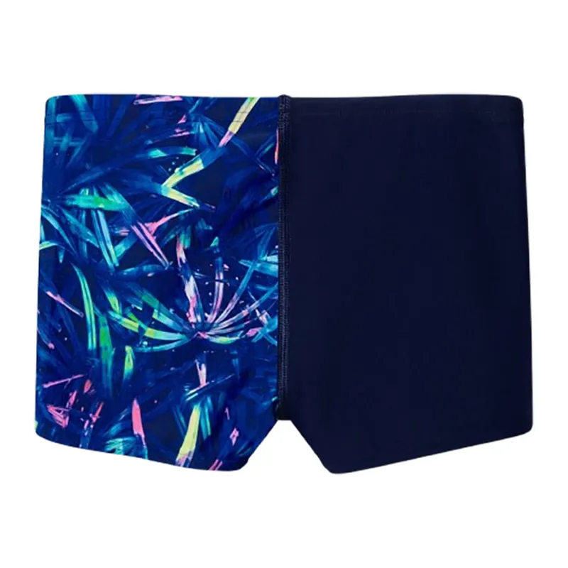 Speedo Boys Printed V-Cut Aquashort Peacoat/Arctic Glass-1