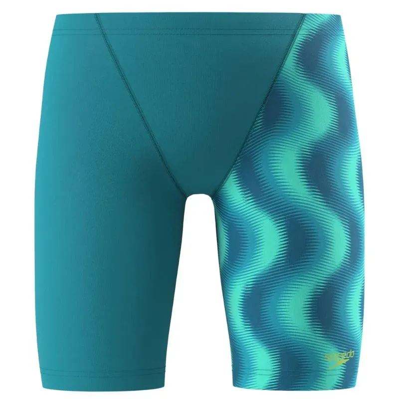 Speedo Boys Printed V-Cut Jammer Hyper Teal-3