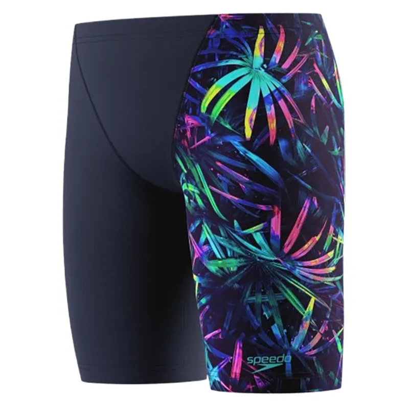 Speedo Boys Printed V-Cut Jammer Peacoat-2