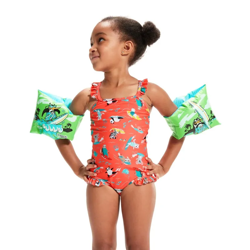 Speedo Character Printed Armbands Green/Blue-7