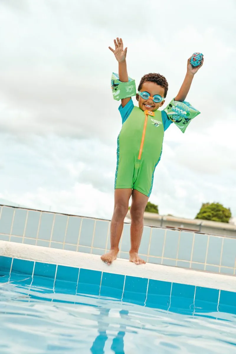 Speedo Character Printed Armbands Green/Blue-4