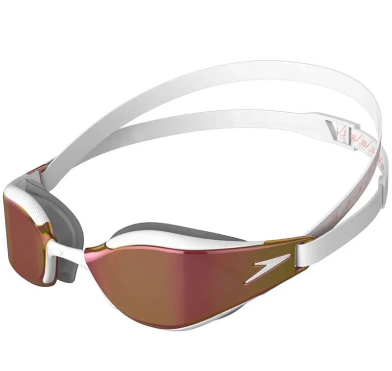 Speedo Fastskin Hyper Elite Mirror Goggle White/Rose Gold