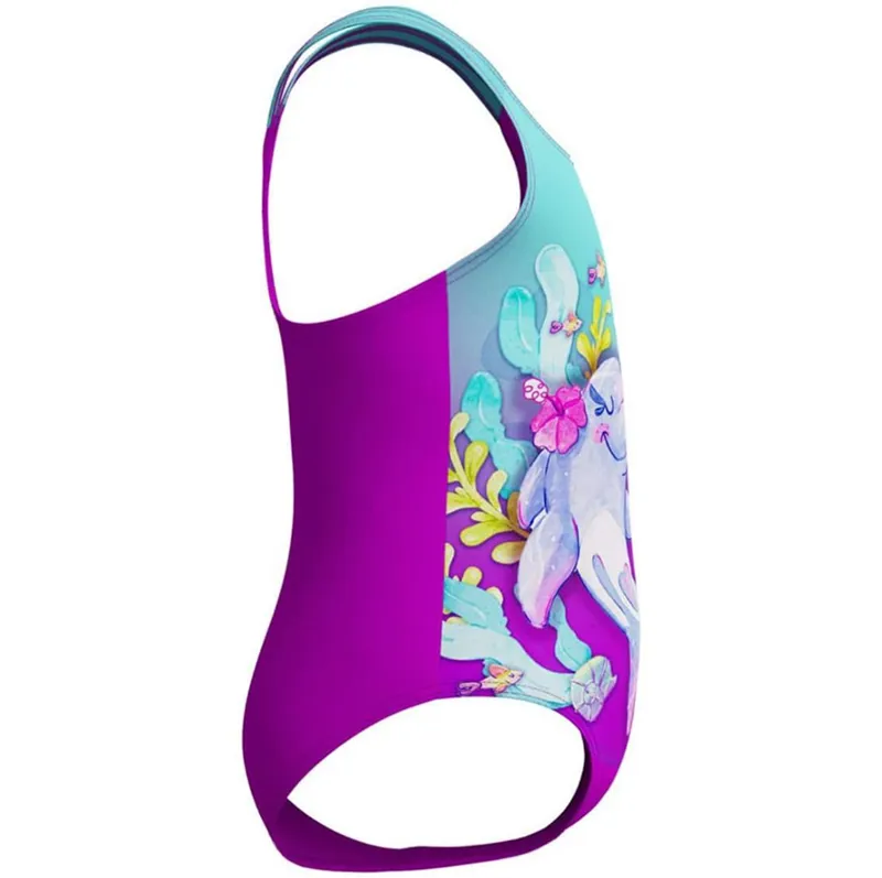 Speedo Girls Digital Printed Swimsuit Artic Glass-5