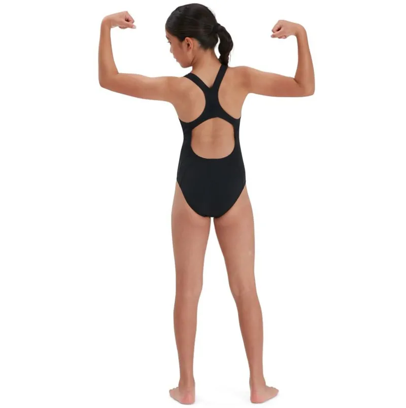 Speedo Girls Eco Endurance+ Medalist Swimsuit Black-2