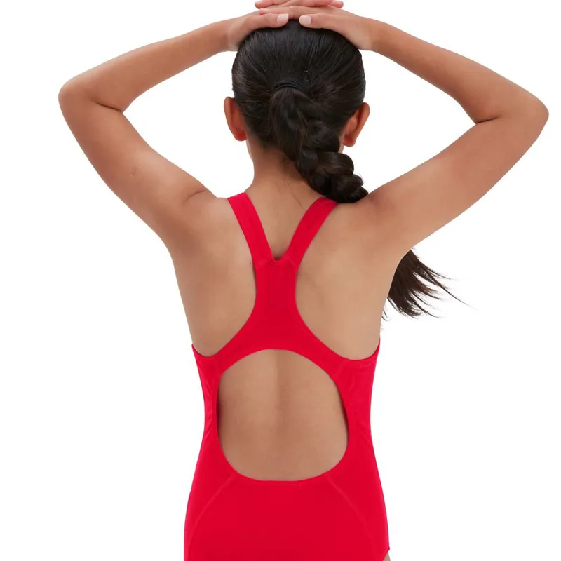 Speedo Girls Endurance+ Medalist Swimsuit Red-5