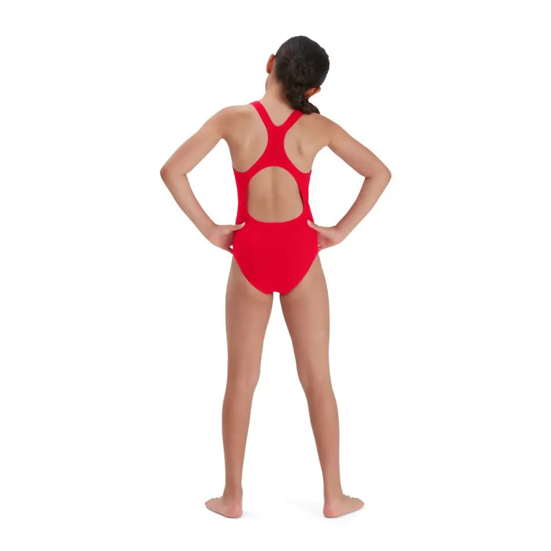 Speedo Girls Endurance+ Medalist Swimsuit Red-4