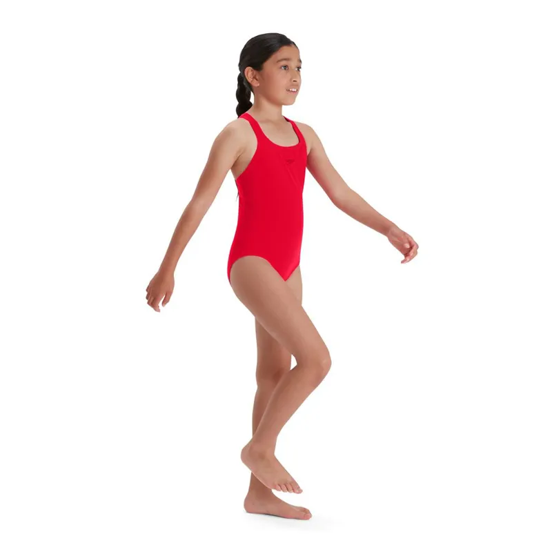 Speedo Girls Endurance+ Medalist Swimsuit Red-3