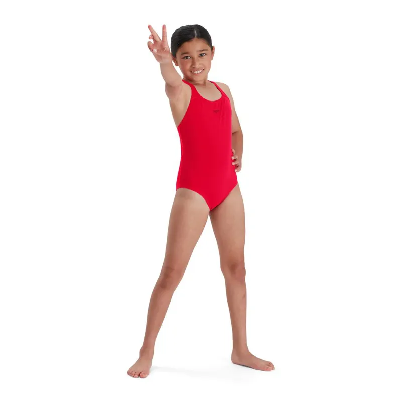 Speedo Girls Endurance+ Medalist Swimsuit Red-2