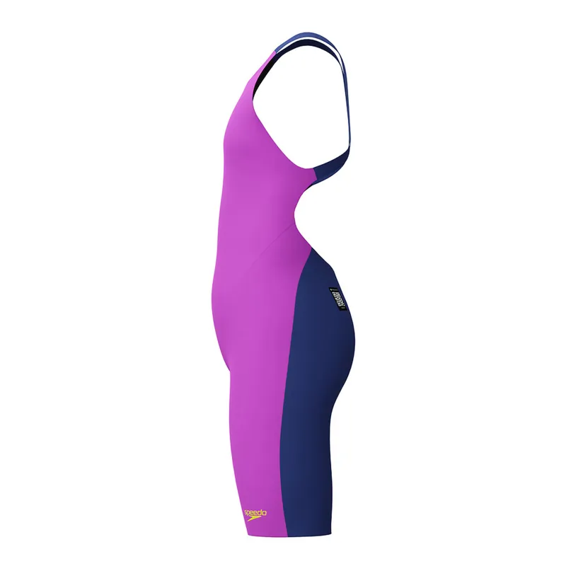 Speedo Girls Fastskin Endurance+ Max Openback Kneeskin Purple/Navy-6