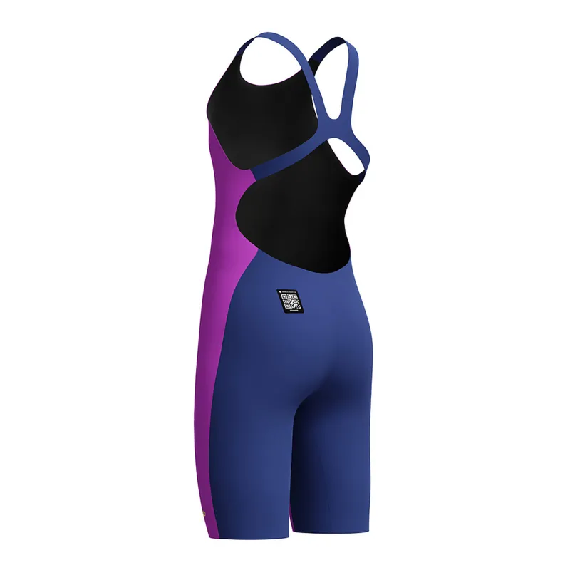 Speedo Girls Fastskin Endurance+ Max Openback Kneeskin Purple/Navy-5