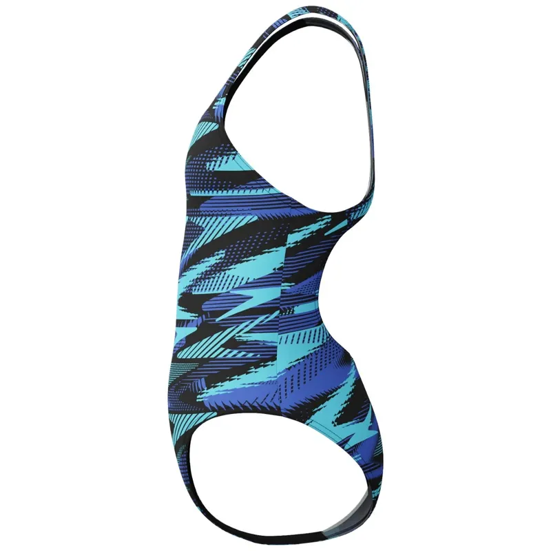 Speedo Girls HyperBoom Allover Medalist Swimsuit Cobalt Pop-6