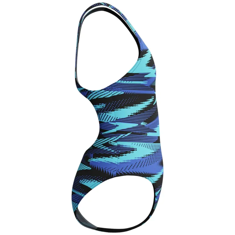 Speedo Girls HyperBoom Allover Medalist Swimsuit Cobalt Pop-5