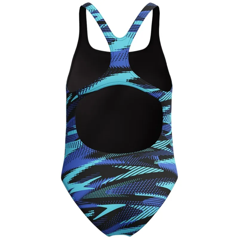 Speedo Girls HyperBoom Allover Medalist Swimsuit Cobalt Pop-4