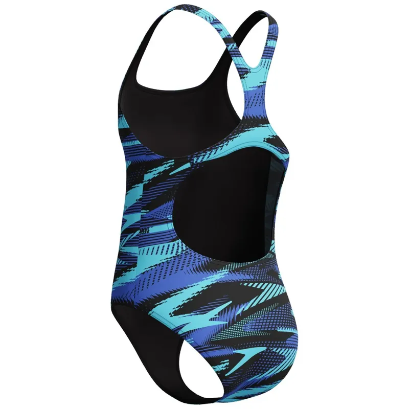 Speedo Girls HyperBoom Allover Medalist Swimsuit Cobalt Pop-2