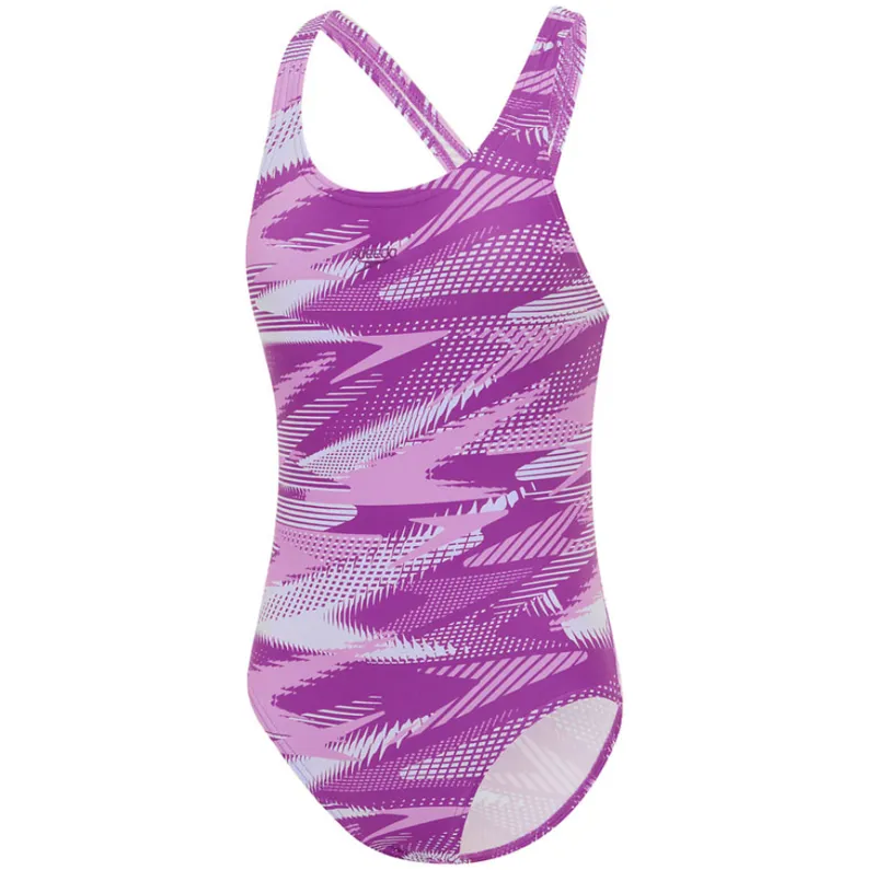Speedo Girls Hyperboom Allover Medalist Swimsuit Diva