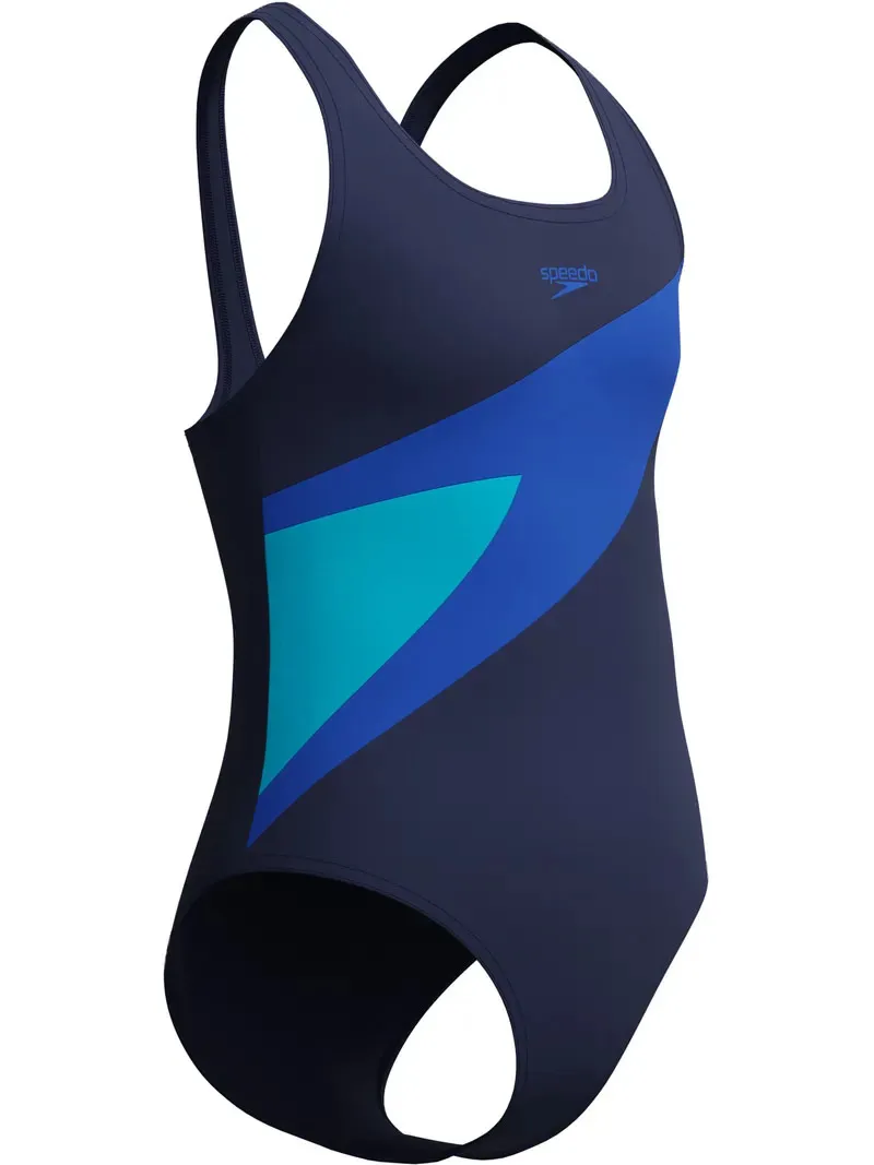 Speedo Girls Hyperboom Butterfly Back Swimsuit Navy/Blue-7