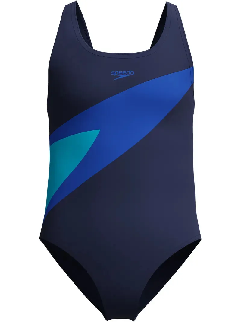 Speedo Girls Hyperboom Butterfly Back Swimsuit Navy/Blue