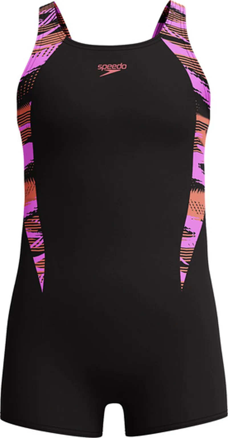 Speedo Girls HyperBoom Splice Legsuit Coral Sands