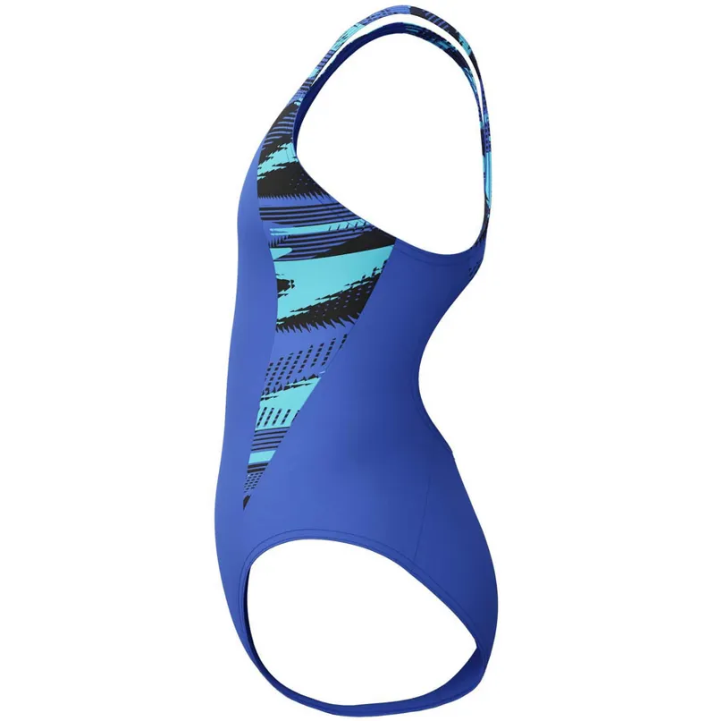 Speedo Girl's HyperBoom Splice Muscleback Swimsuit Cobalt Pop-1