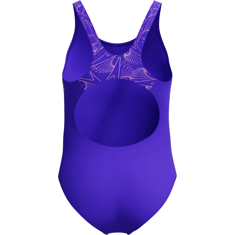 Speedo Girls Hyperboom Splice Muscleback Swimsuit Indigo Glow-3
