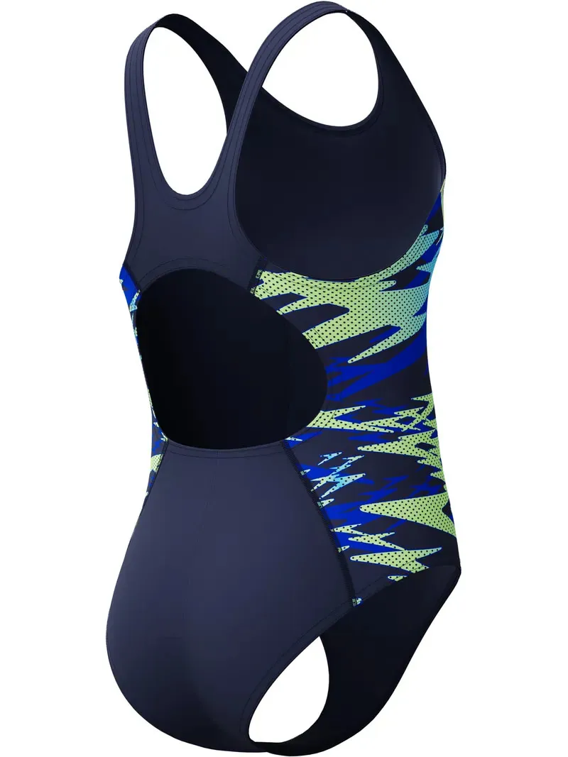 Speedo Girls Hyperboom Splice Muscleback Swimsuit Navy/Blue-5