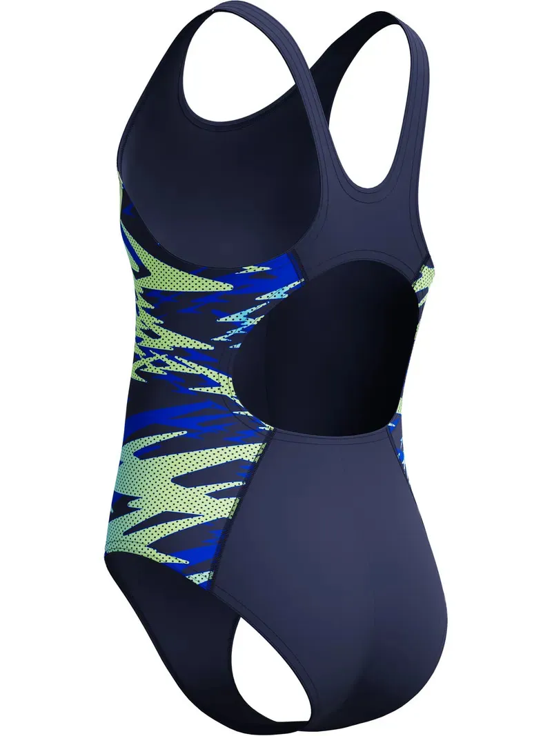 Speedo Girls Hyperboom Splice Muscleback Swimsuit Navy/Blue-4