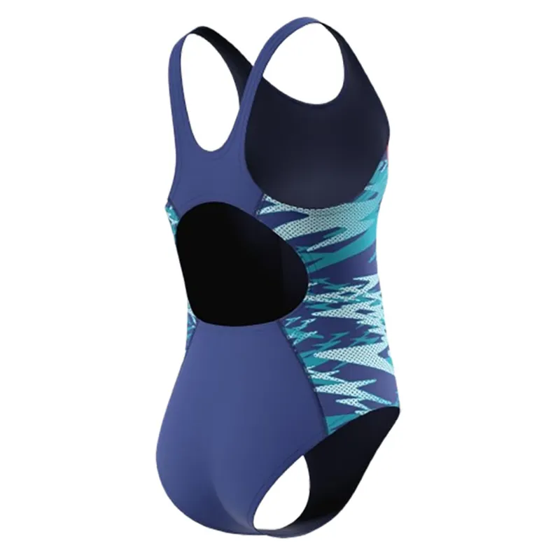 Speedo Girls Hyperboom Splice Muscleback Swimsuit Night Watch/Hyper Teal-3