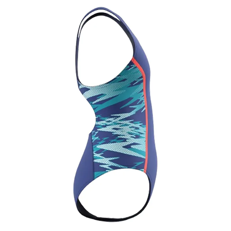 Speedo Girls Hyperboom Splice Muscleback Swimsuit Night Watch/Hyper Teal-2