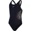 Speedo Girls Placement Muscleback Swimsuit Black/Purple