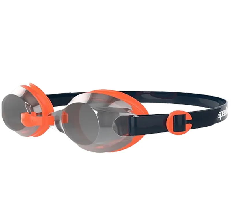 Speedo Junior Jet Mirror Goggles Navy/Volcanic Orange/Chrome