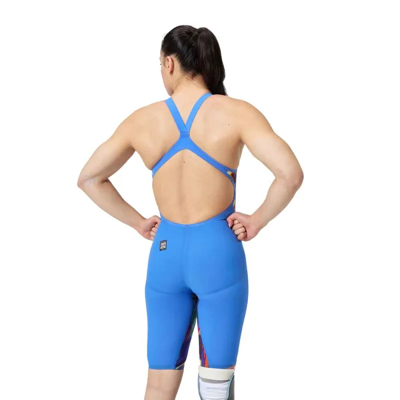 Speedo Ladies Fastskin LZR Pure Valor 2.0 Openback Kneeskin Dark Blue-6