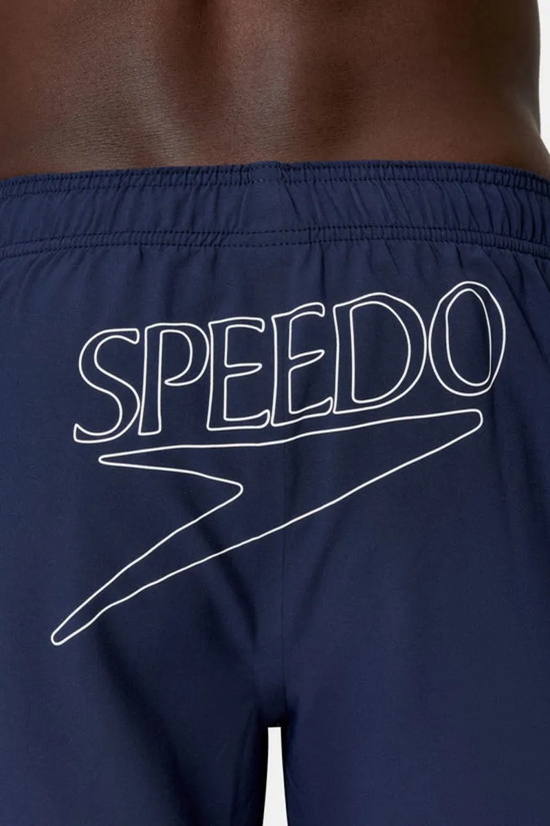 Speedo Men's Classic Logo Volley 16 inch Swim Shorts Navy-5