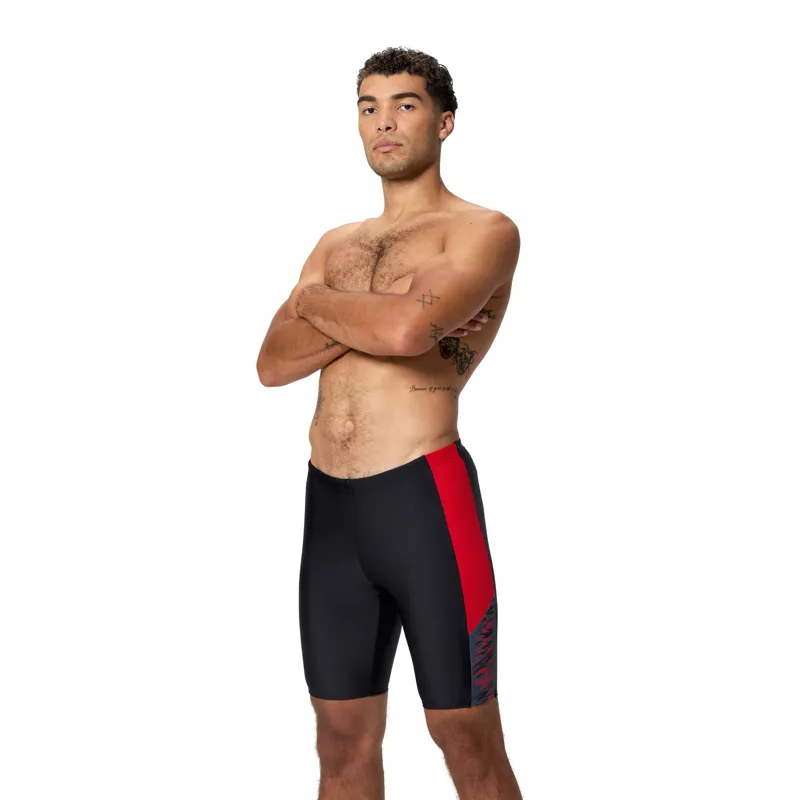 Speedo Men's Dive Jammer Black/Red-8