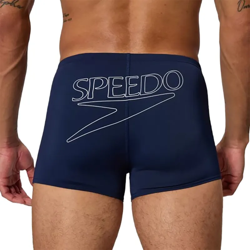 Speedo Men's Endurance+ Logo Aquashort Navy-9