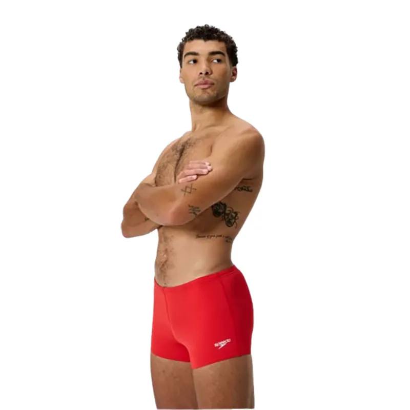 Speedo Men's Endurance+ Logo Aquashort Red-2