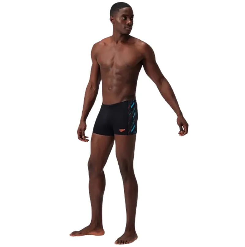 Speedo Men's HyperBoom Panel Aquashort Black/Blue-3