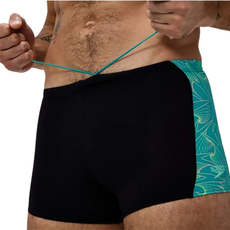 Speedo Men's Hyperboom Panel Aquashort Black/Turquoise Gem-6