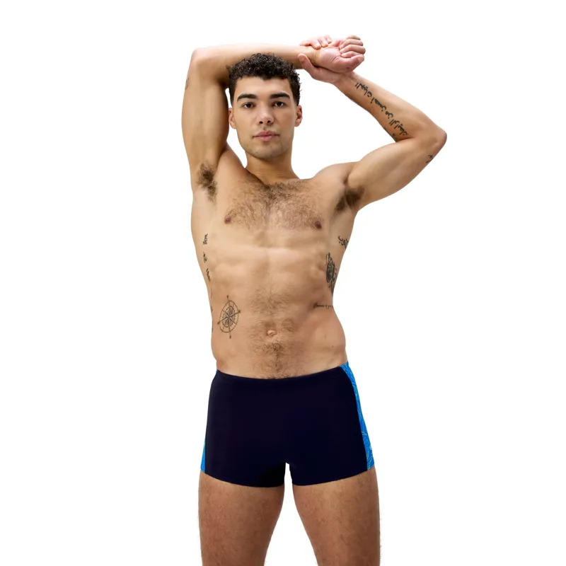 Speedo Men's Hyperboom Panel Aquashort Navy/Lagoon Blue-6