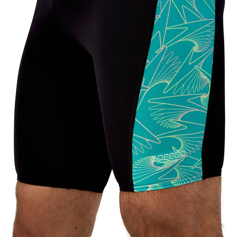 Speedo Men's Hyperboom Panel Jammer Black/Turquoise Gem-7