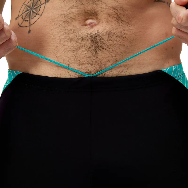 Speedo Men's Hyperboom Panel Jammer Black/Turquoise Gem-6